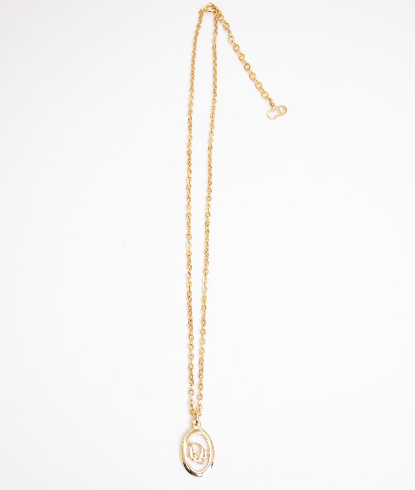 Christian Dior 復古 Dior 橢圓形金色項鍊