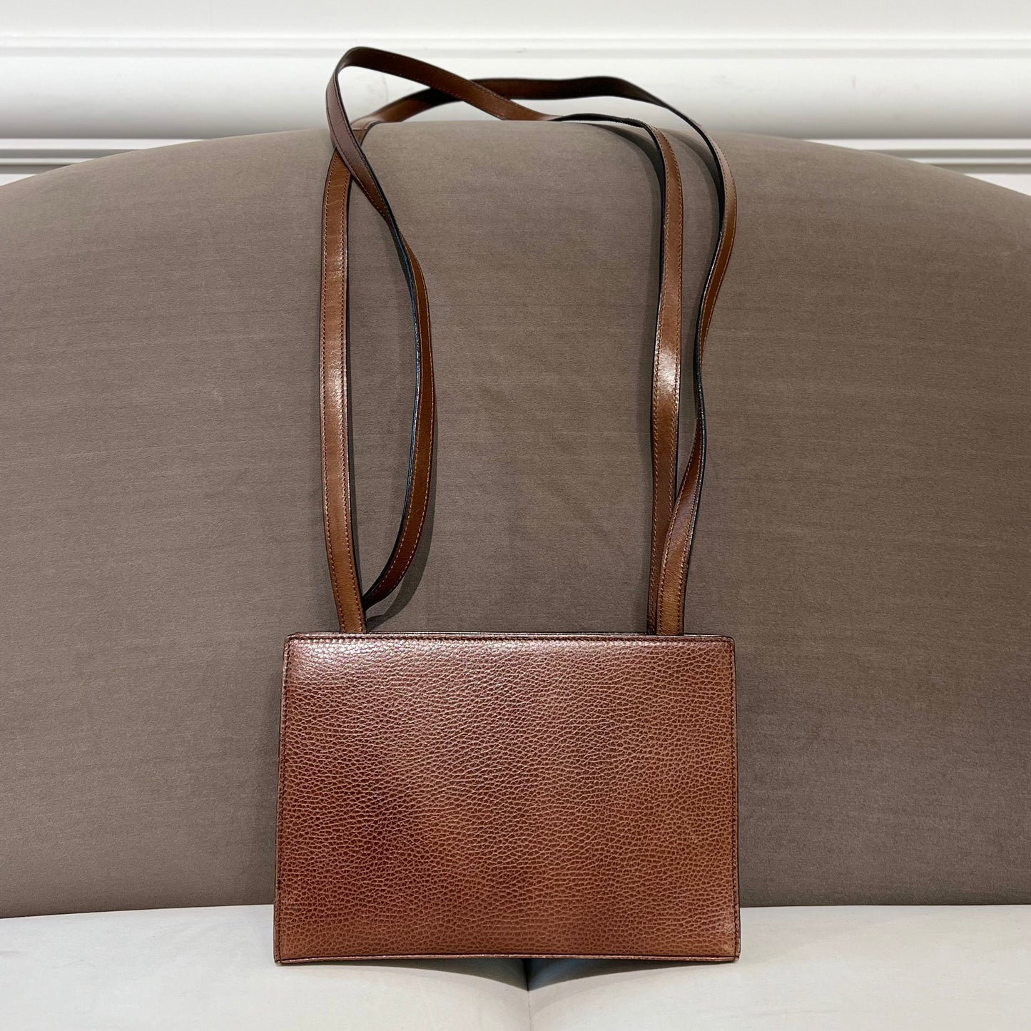 Celine Vintage Brown Leather Shoulder Bags