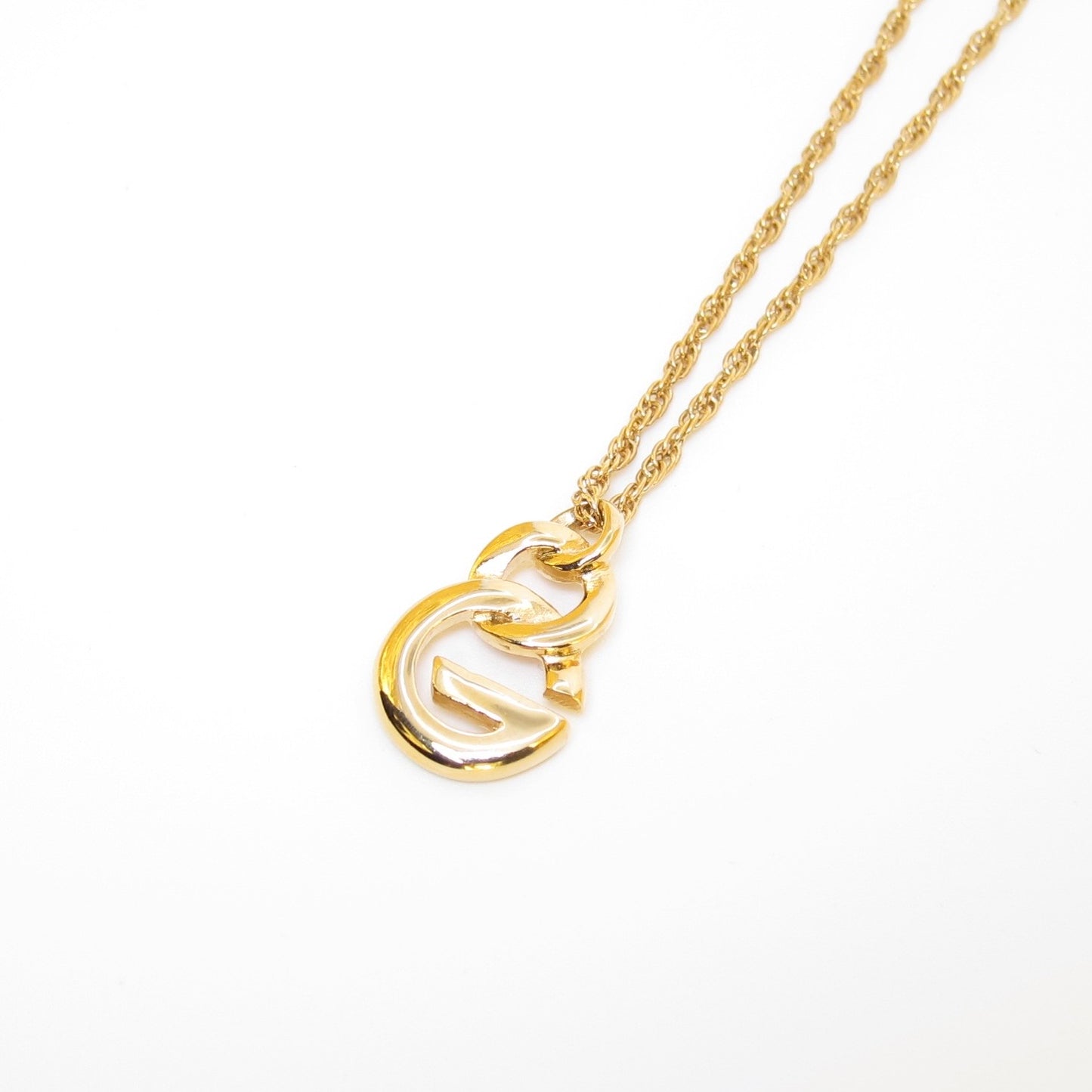 Givenchy Vintage Sculpted G Pendant Necklace