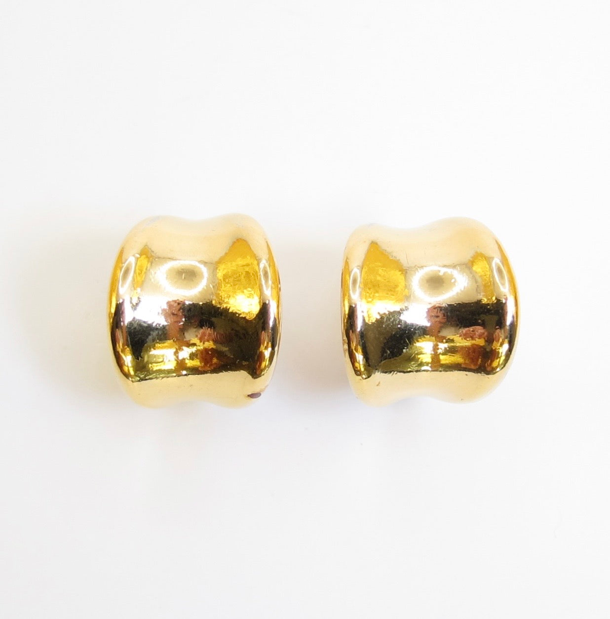 Monet Vintage Fluid Wave Golden Clip-on Earrings