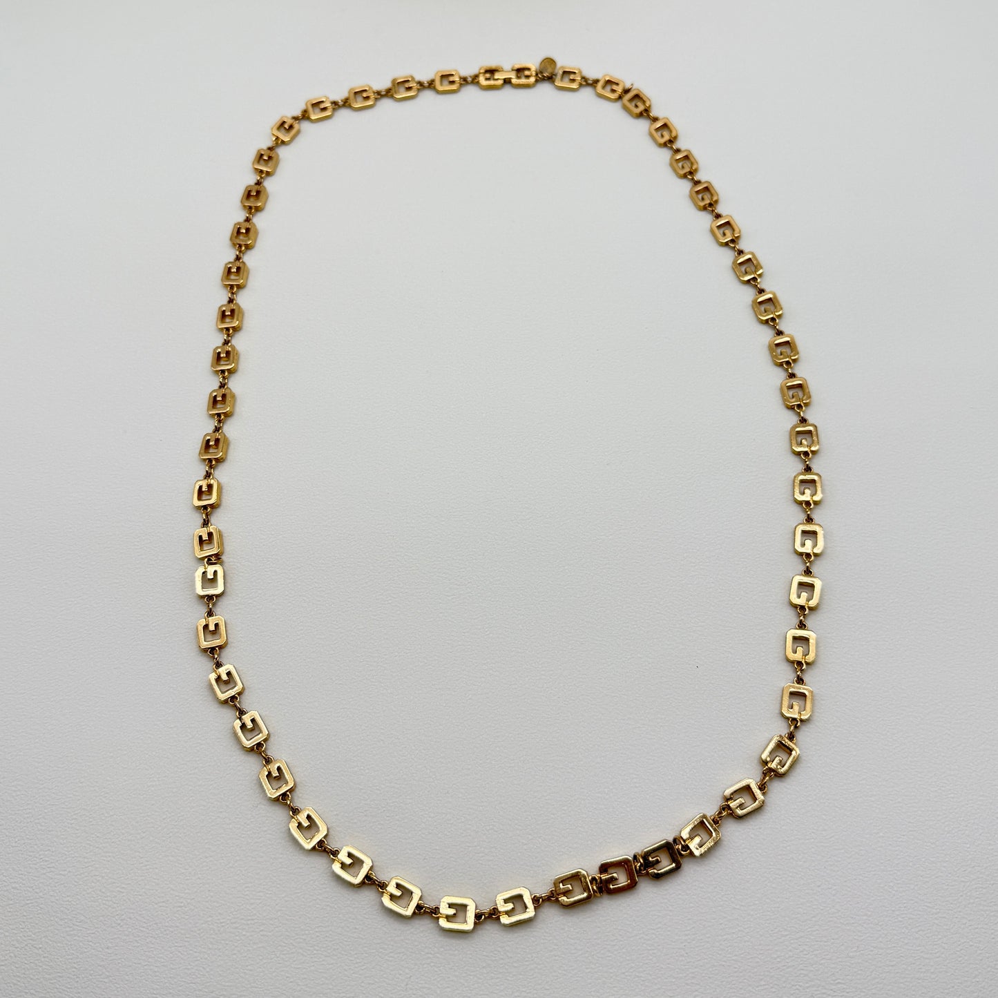 Givenchy Vintage G Logo Golden Long Necklace