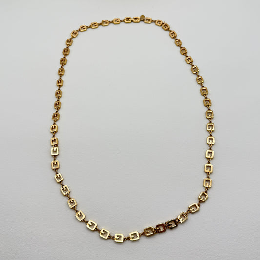 Givenchy Vintage G Logo Golden Long Necklace