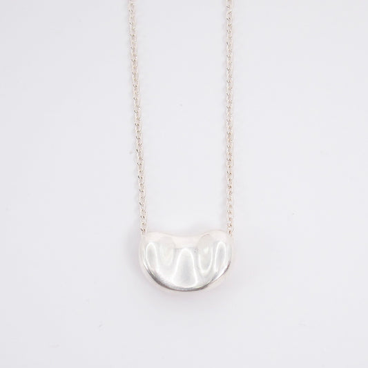 Tiffany Vintage 925 Silver Bean Pendant Necklace