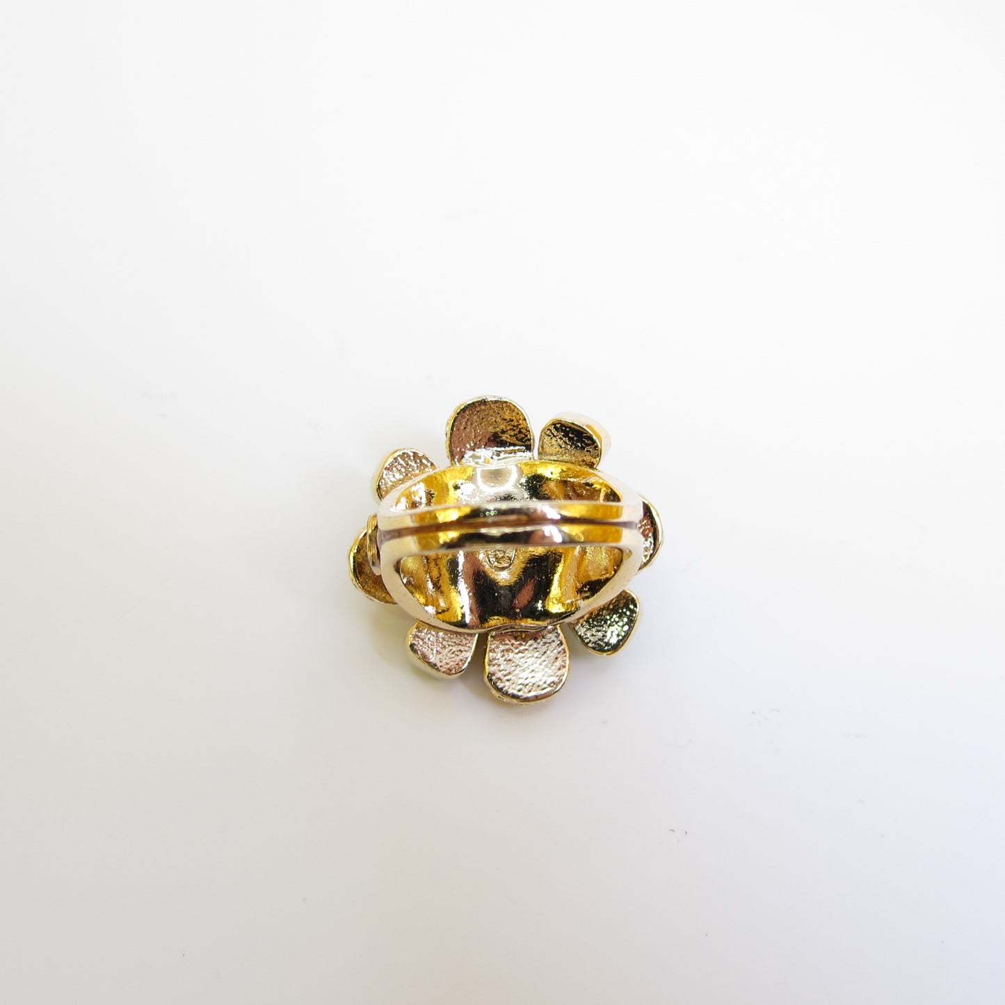 Chanel Vintage Flower Motif with Multi Color Stone Golden Ring #11