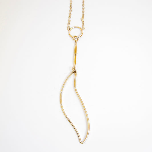 Christian Dior Vintage Stylish Golden Long Necklace