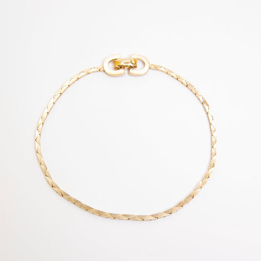 Christian Dior Vintage Stylish Golden Bracelet