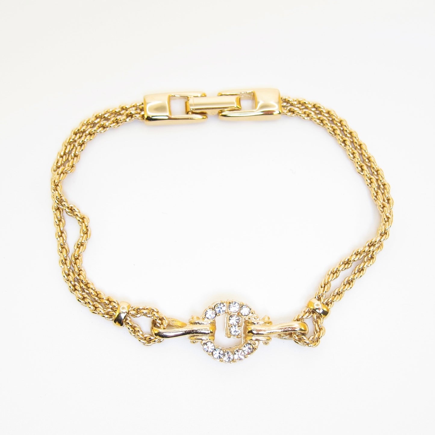 Givenchy Vintage Crystal Double-Rope Bracelet