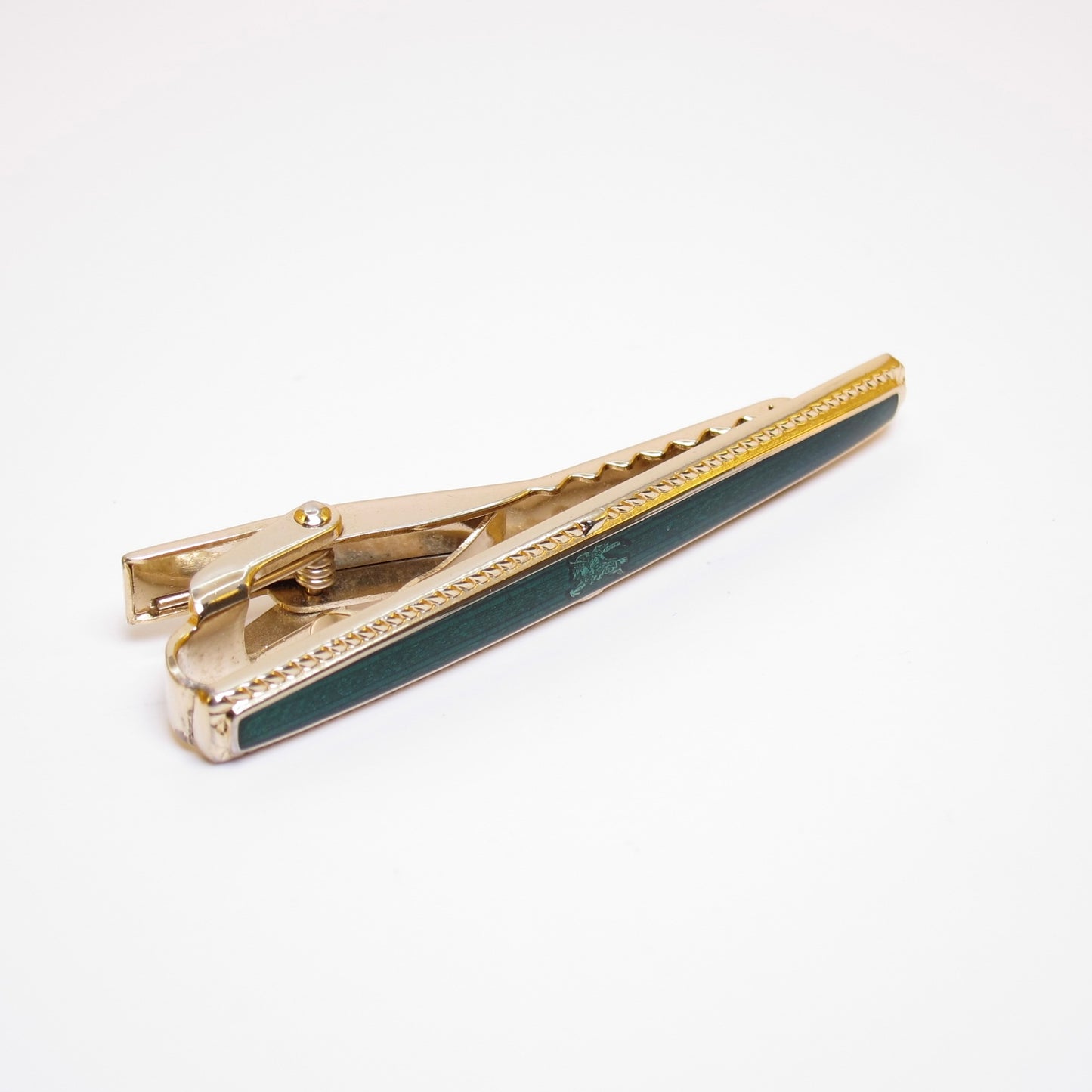 Burberry Vintage House Knight Green and Golden Tie Clip