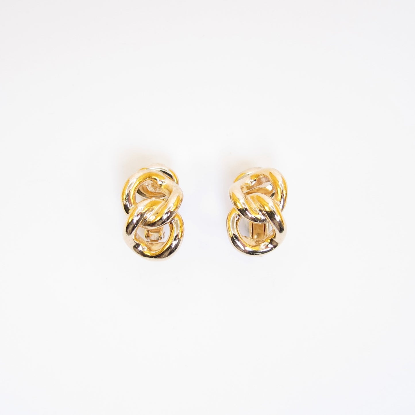 Christian Dior Vintage Link Golden Clip-on Earrings