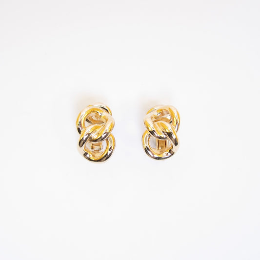 Christian Dior Vintage Link Golden Clip-on Earrings
