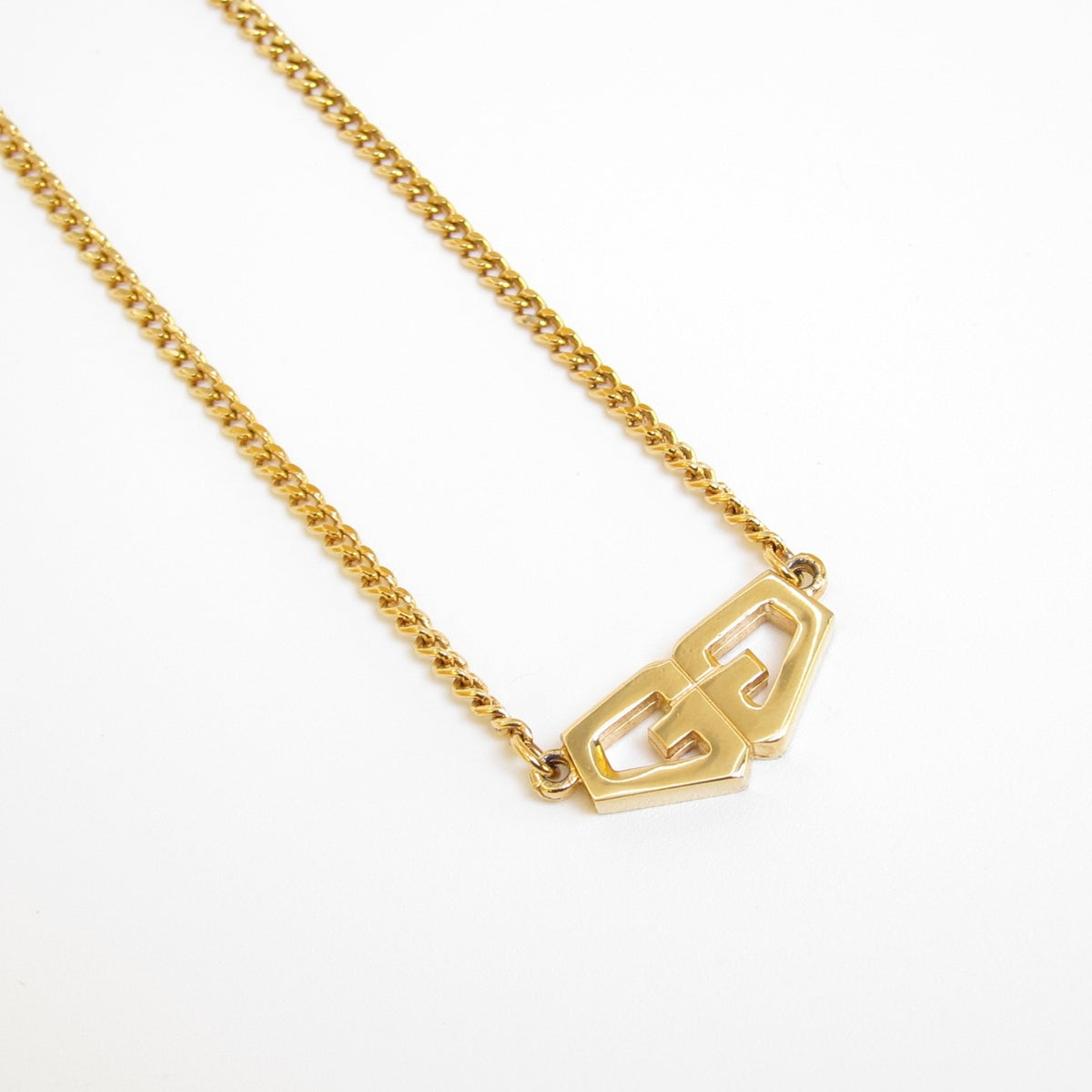 Givenchy Vintage GG Logo Golden Necklace