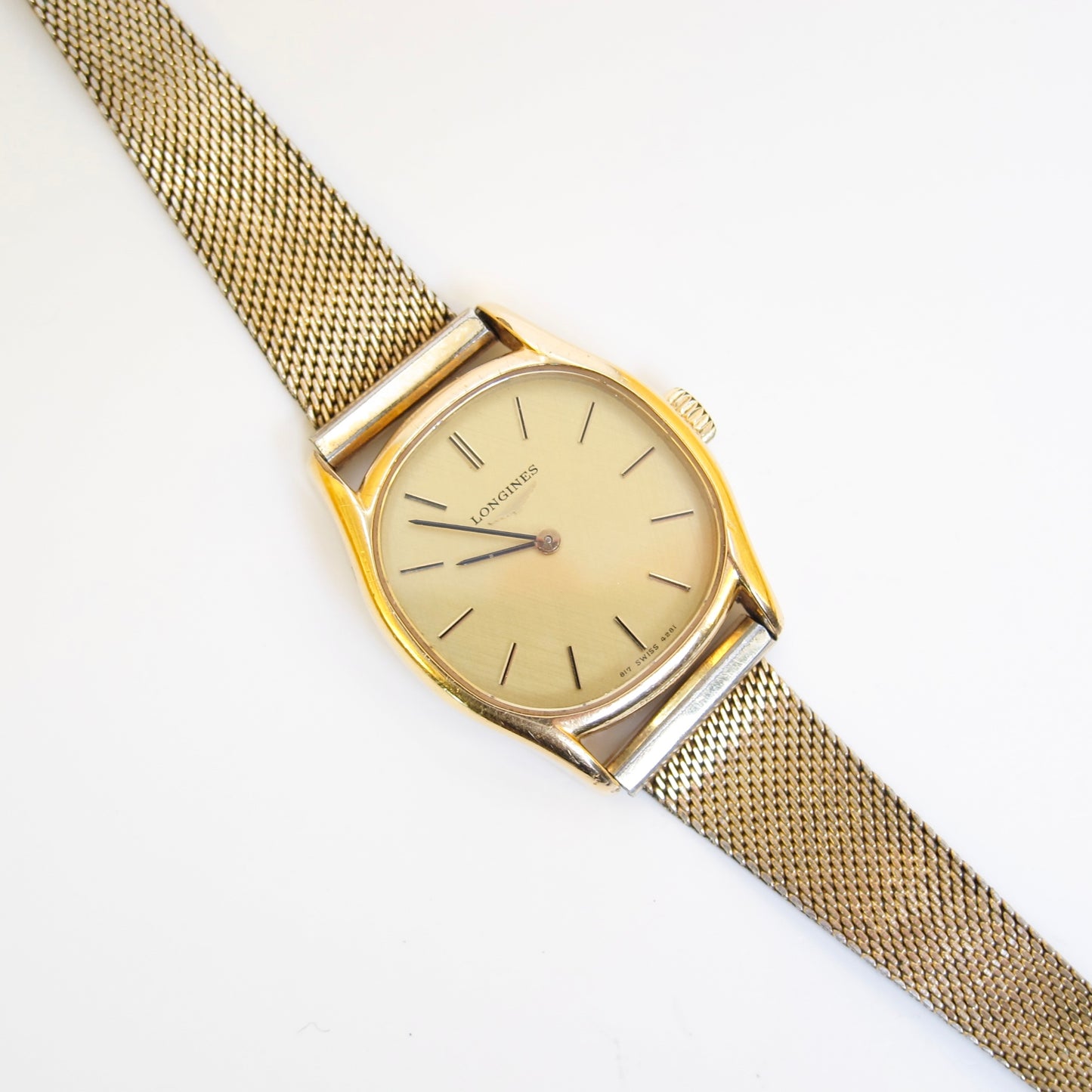 Longines Vintage Square Face Golden Watch