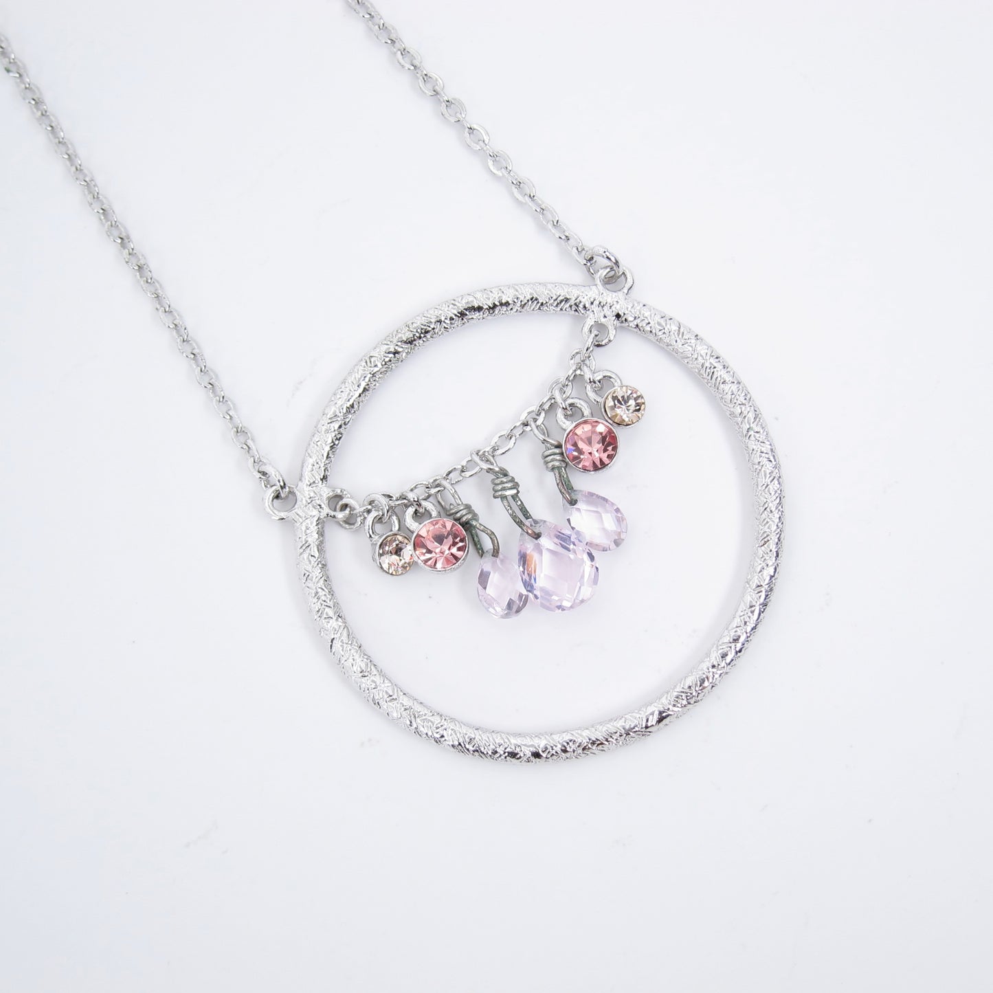 Givenchy Vintage Multi Color Stone in Circle Silver Necklace