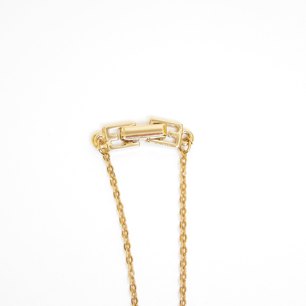 Givenchy Vintage Crystal G Pendant Necklace