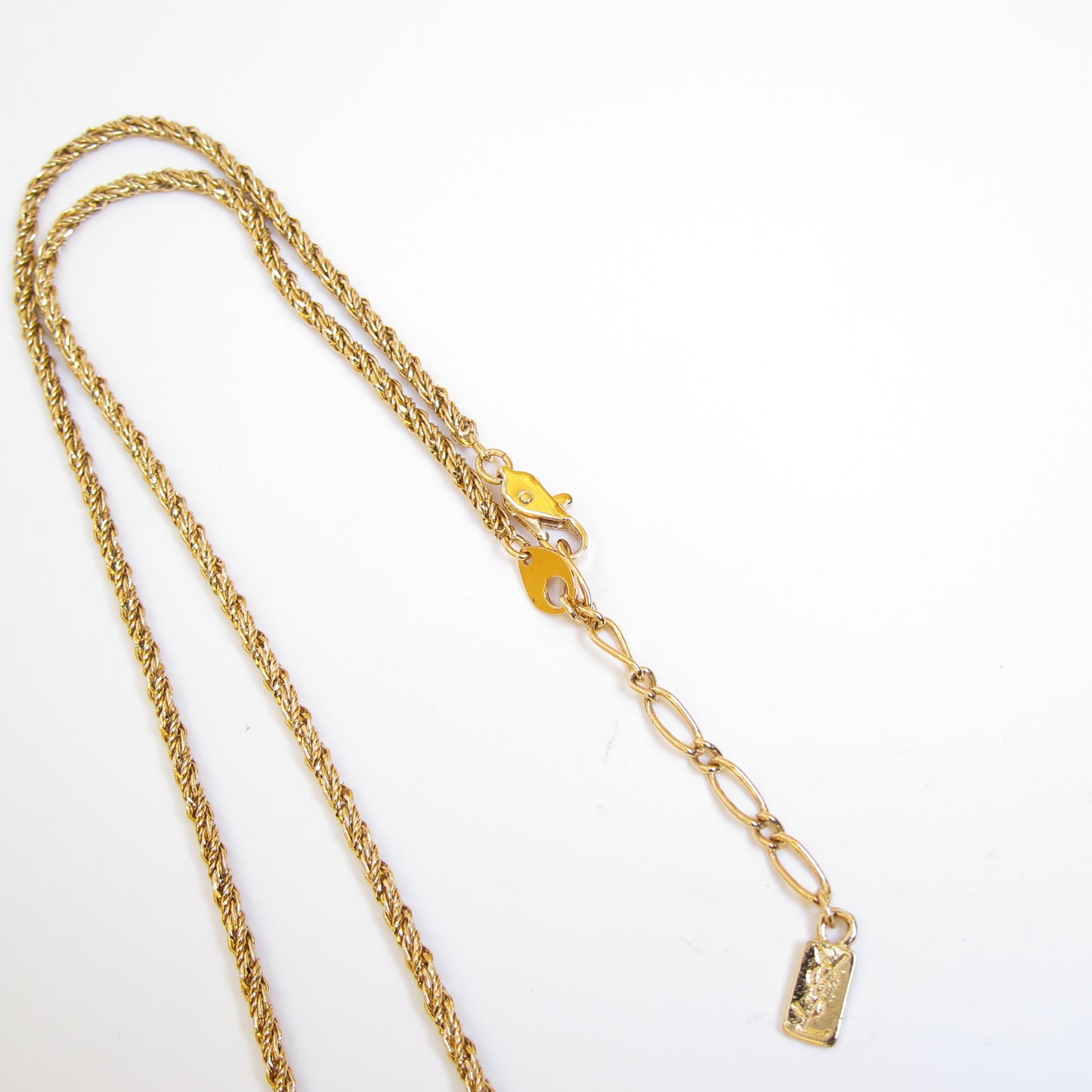 Yves Saint Laurent Vintage Circle and Rhombus Golden Necklace