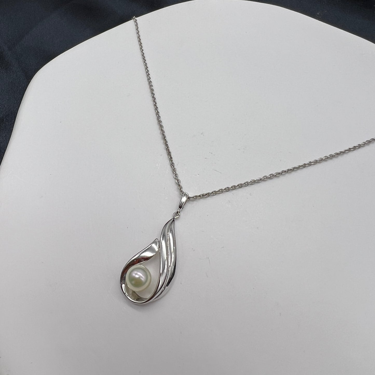 Mikimoto Akoya Pearl Pendant With 925 Silver Necklace