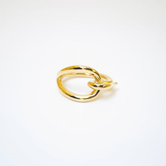 Hermes Vintage Jumbo Golden Scarf Ring