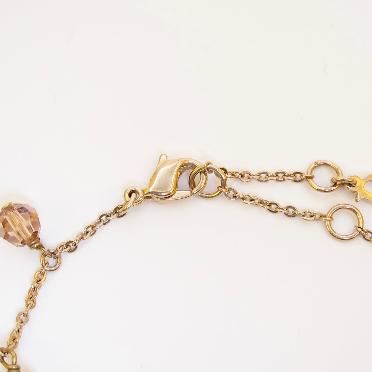 Christian Dior Vintage Dior on Heart and Beads Golden Bracelet