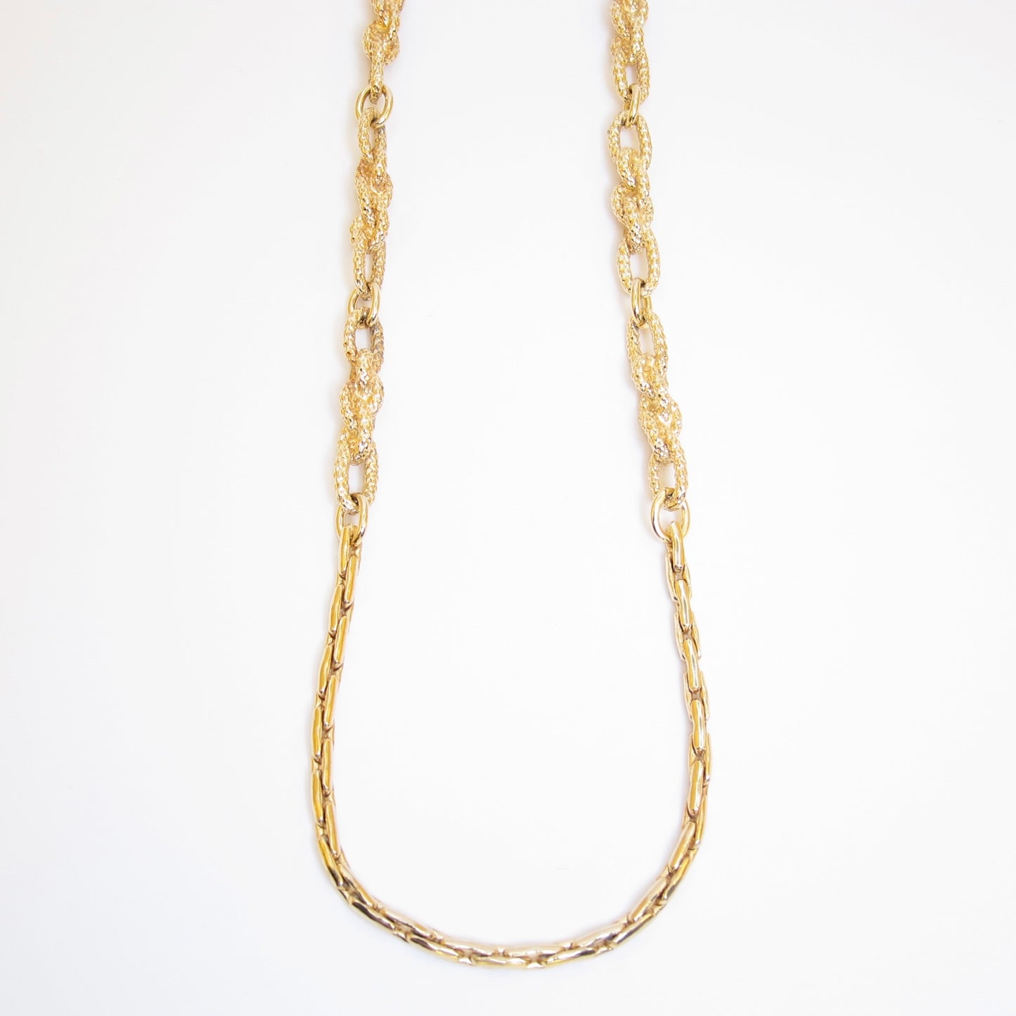 Christian Dior Vintage Stylish Golden Long Chain Necklace