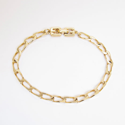 Givenchy Vintage Stylish Golden Link Chain Bracelet