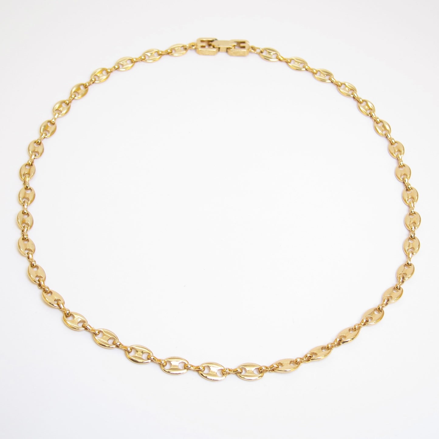 Givenchy Vintage Anchor Link Chain Golden Necklace