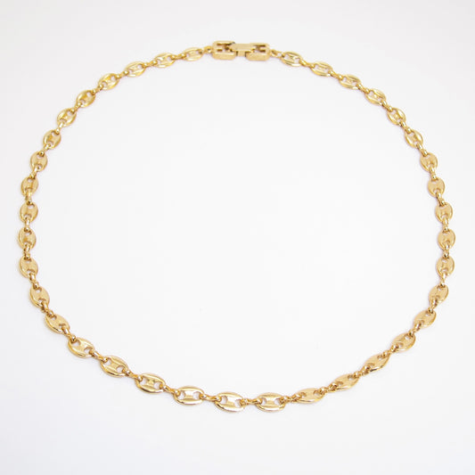 Givenchy Vintage Anchor Link Chain Golden Necklace