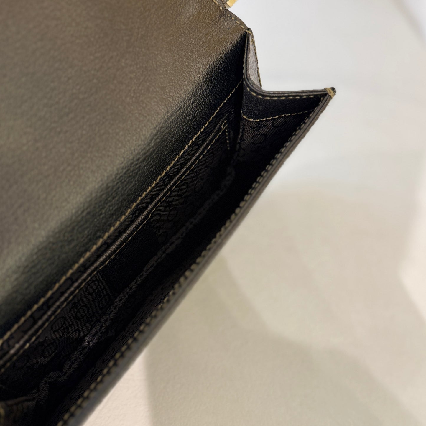 Celine Vintage Dark Brown Leather Shoulder Bag