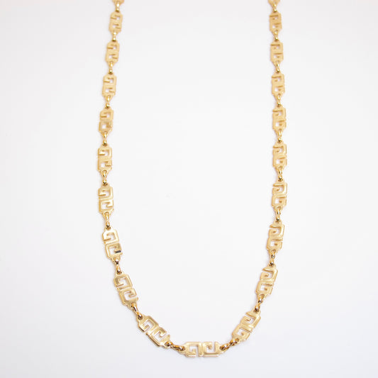 Givenchy Vintage GG Logo Golden Long Necklace