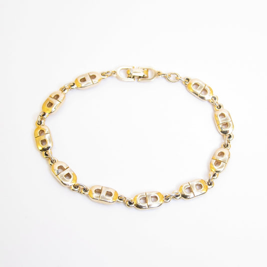 Christian Dior Vintage CD Logo Golden Bracelet