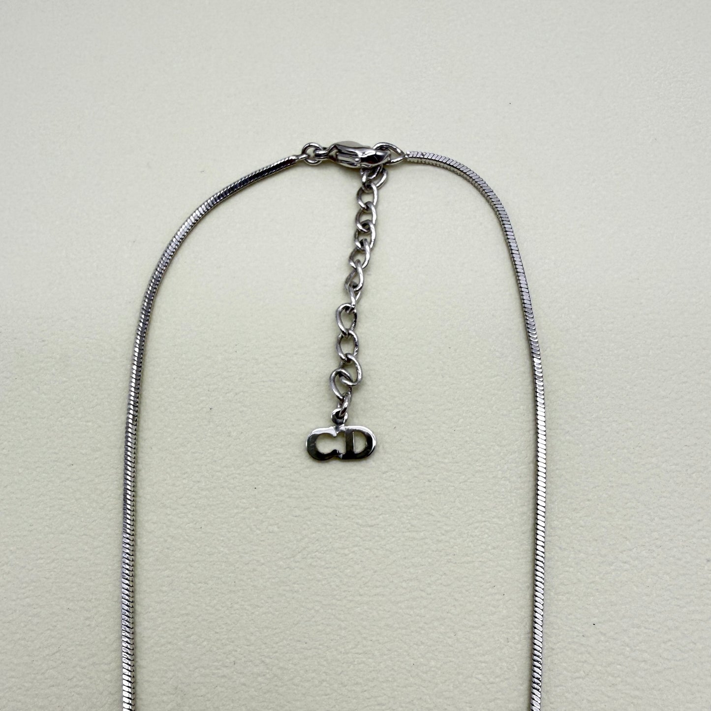 Christian Dior Vintage Pink and Silver Trotter Necklace