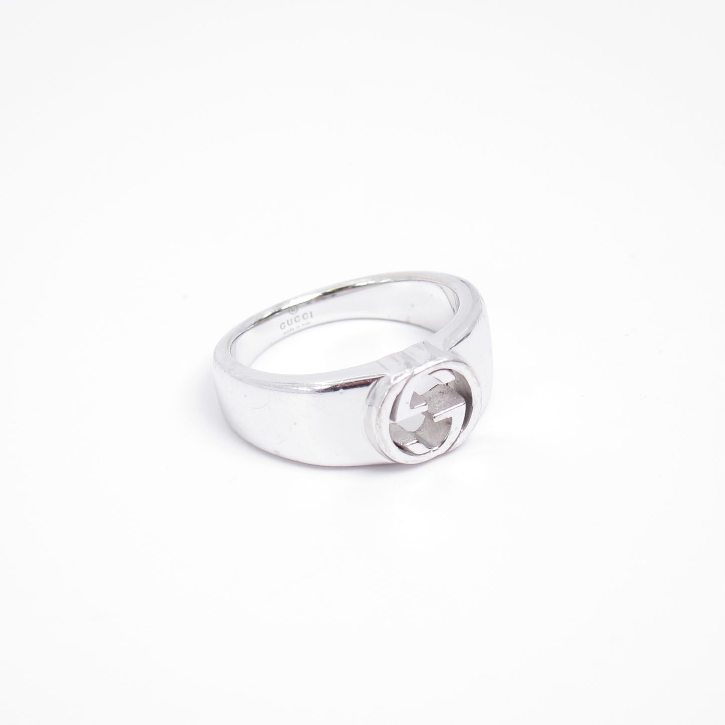 Gucci Vintage Interlocking G 925 Silver Ring