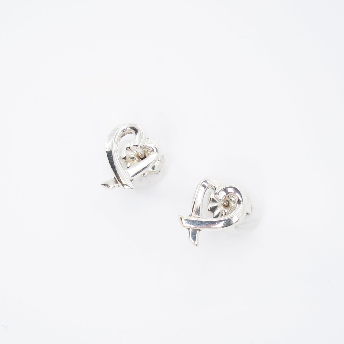 Tiffany & Co. Vintage Loving Heart 925 Sterling Silver Earrings