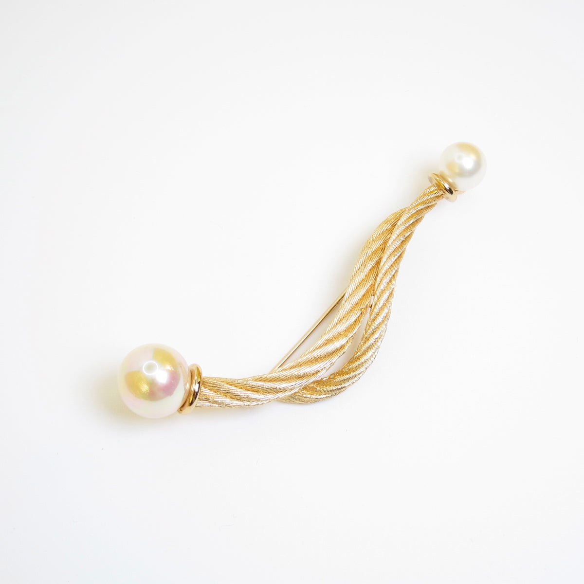 Christian Dior Vintage Faux Pearl Double-Ended Brooch