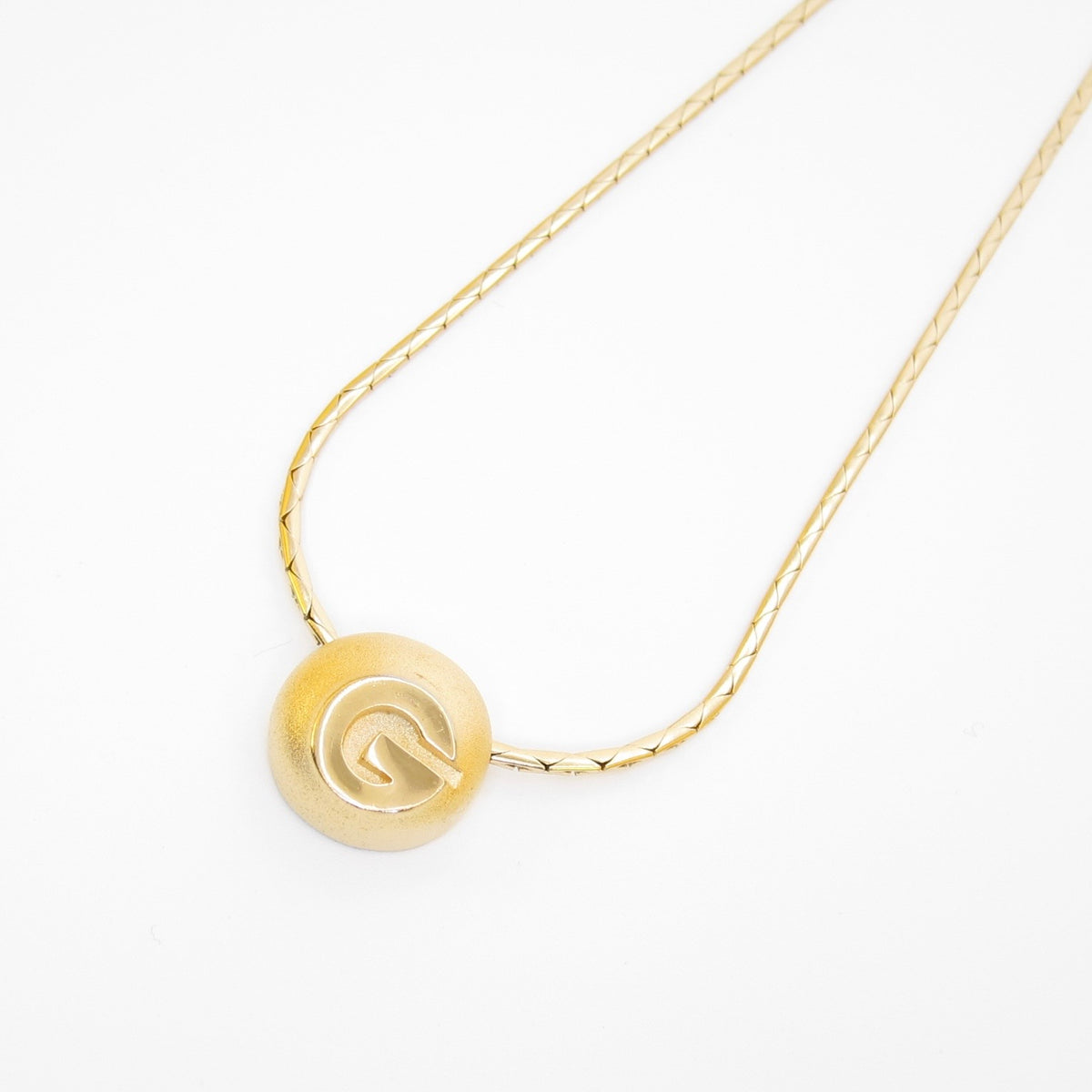 Givenchy Vintage G Dome Pendant Necklace