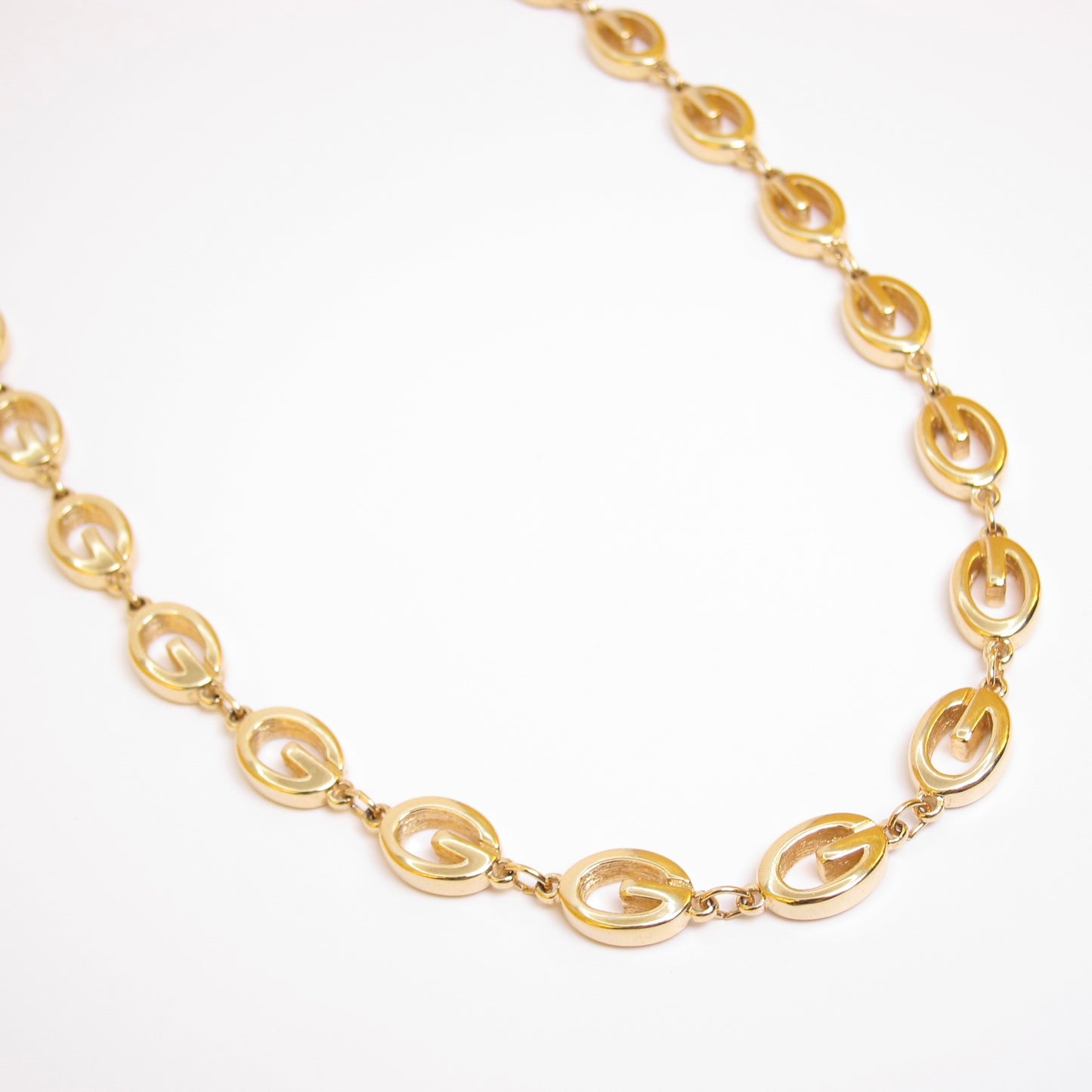 Givenchy Vintage G Logo Golden Long Necklace