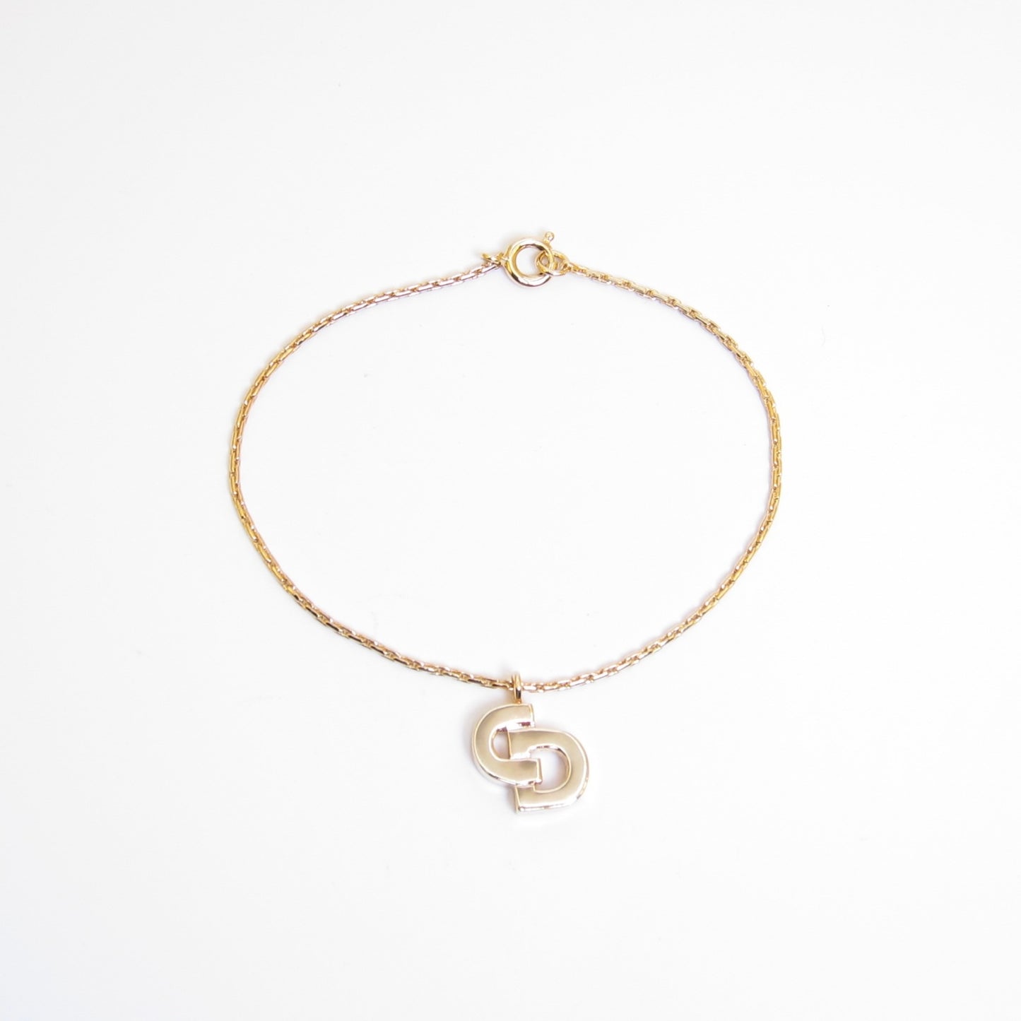 Christian Dior Vintage CD Logo Golden Bracelet
