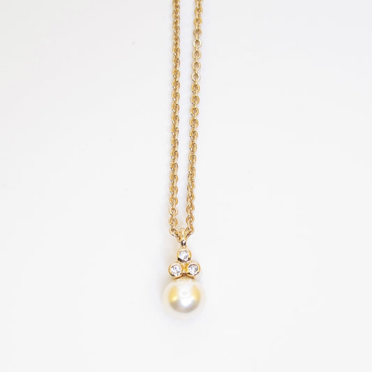 Christian Dior Vintage Pearl and Rhinestone Golden Necklace