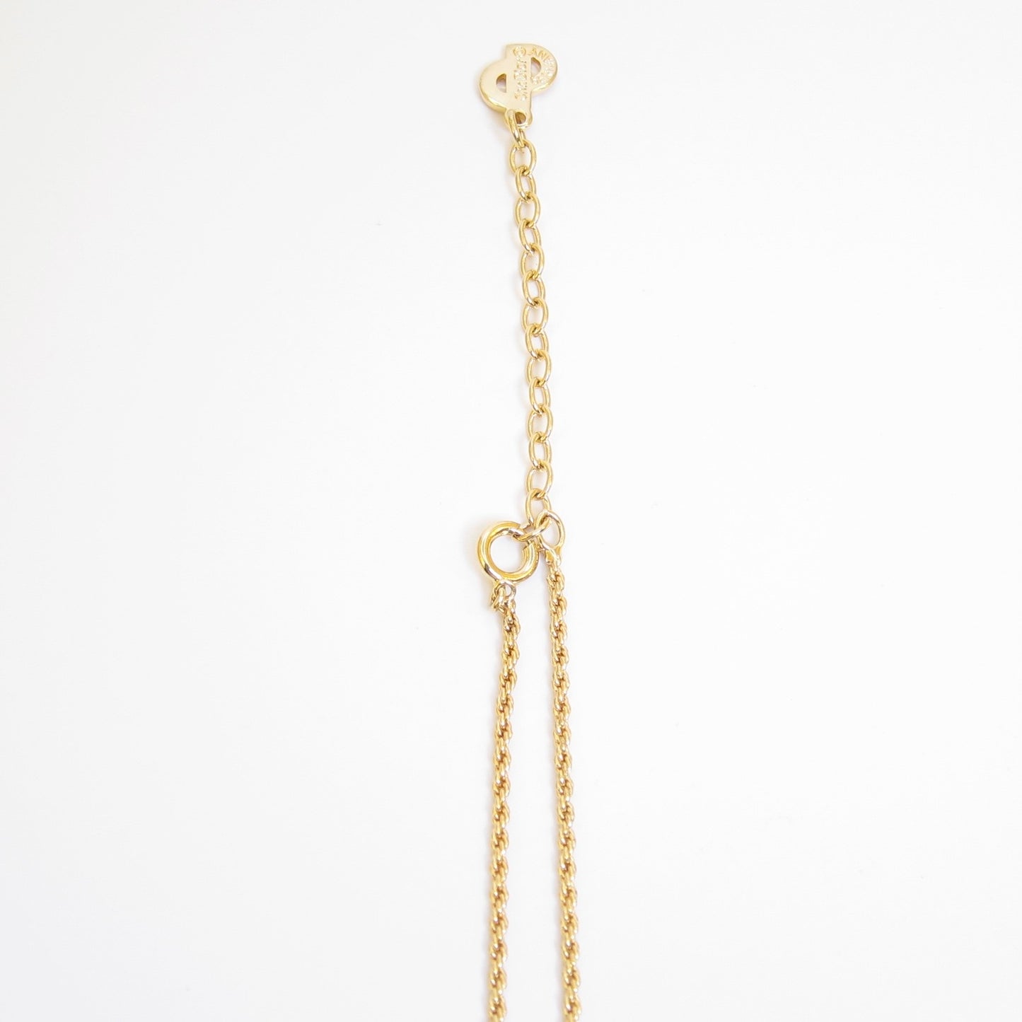 Christian Dior Vintage CD Logo Golden Necklace