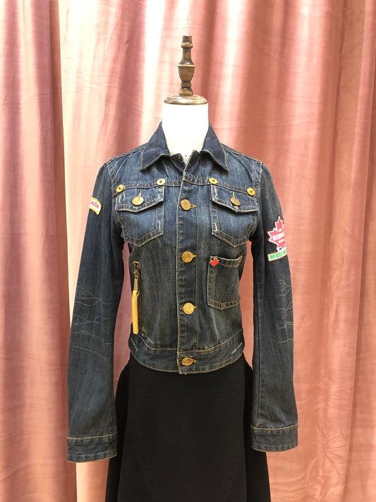 Dsquared2 Vintage Canada Patch Denim Jacket