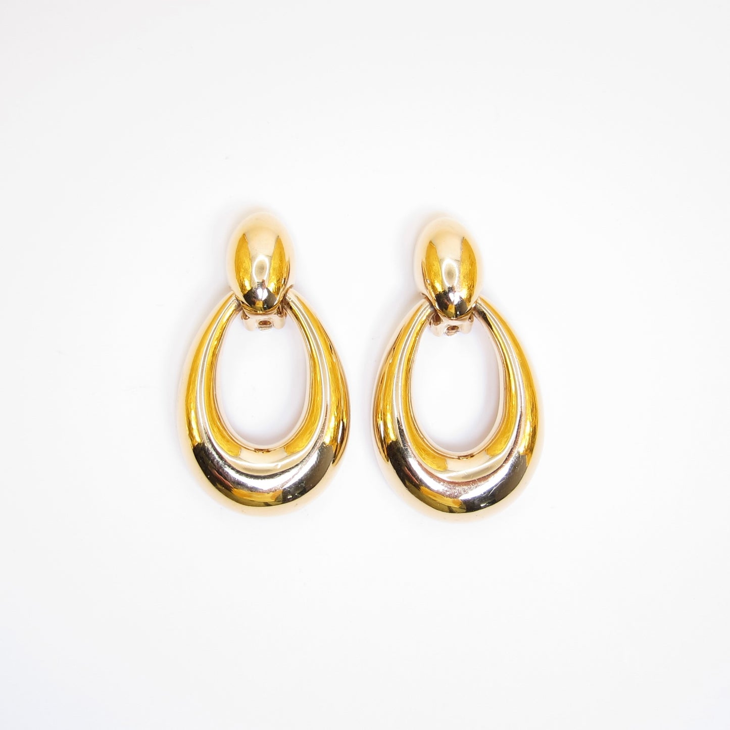 Christian Dior Vintage Stylish Golden Clip-on Earrings