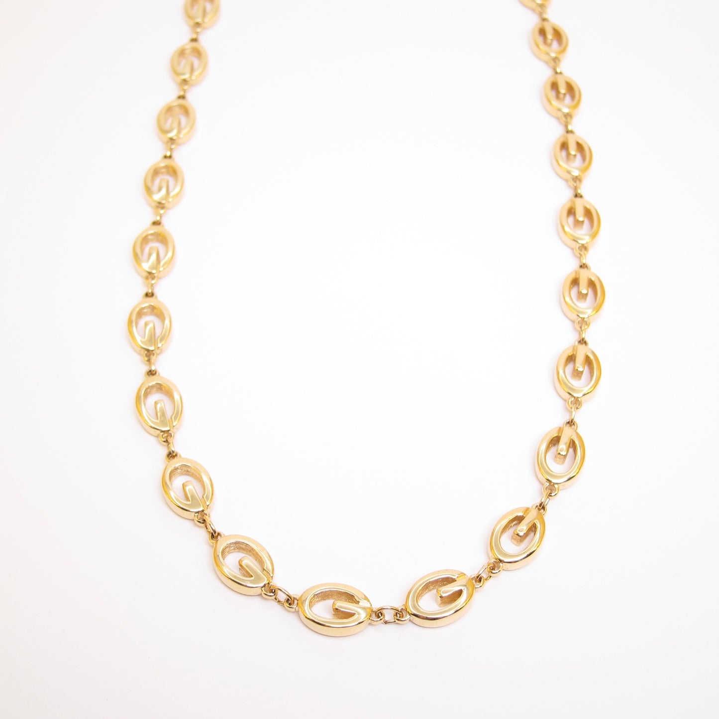 Givenchy Vintage G Logo Golden Long Necklace