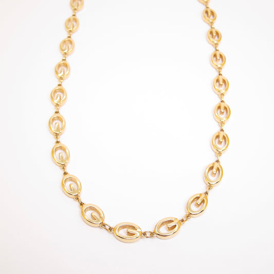 Givenchy Vintage G Logo Golden Long Necklace