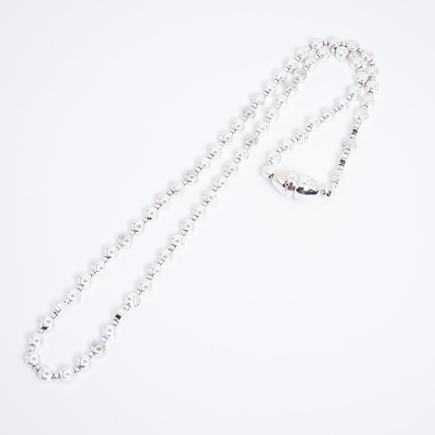 Monet Vintage Silver Bead Chain Necklace