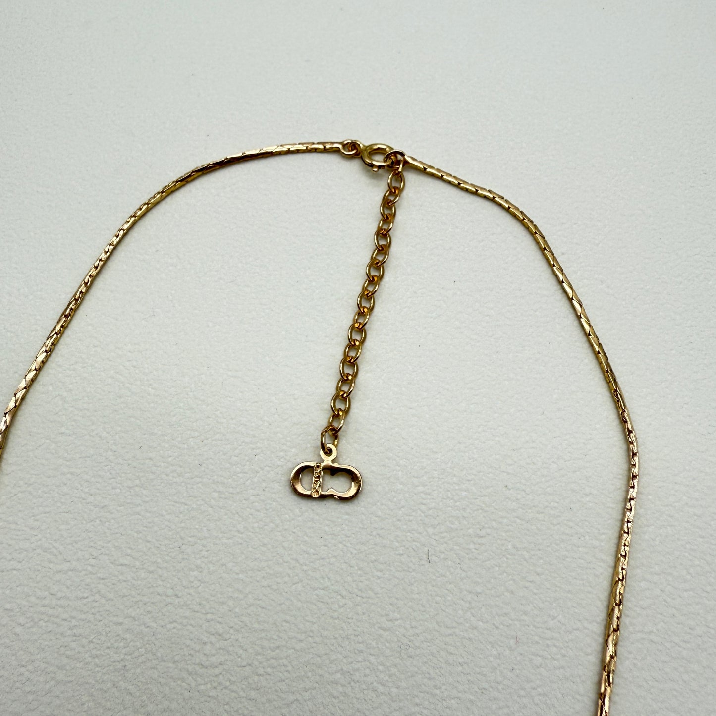 Christian Dior Vintage Pearl and Rhinestone Golden Necklace