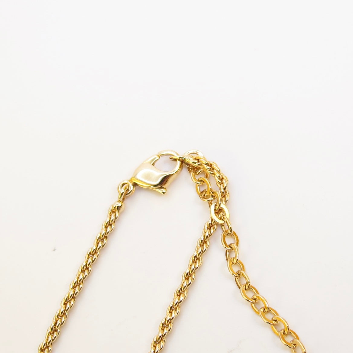 Christian Dior Vintage Ribbon and Heart with Rhinestone Golden Necklace