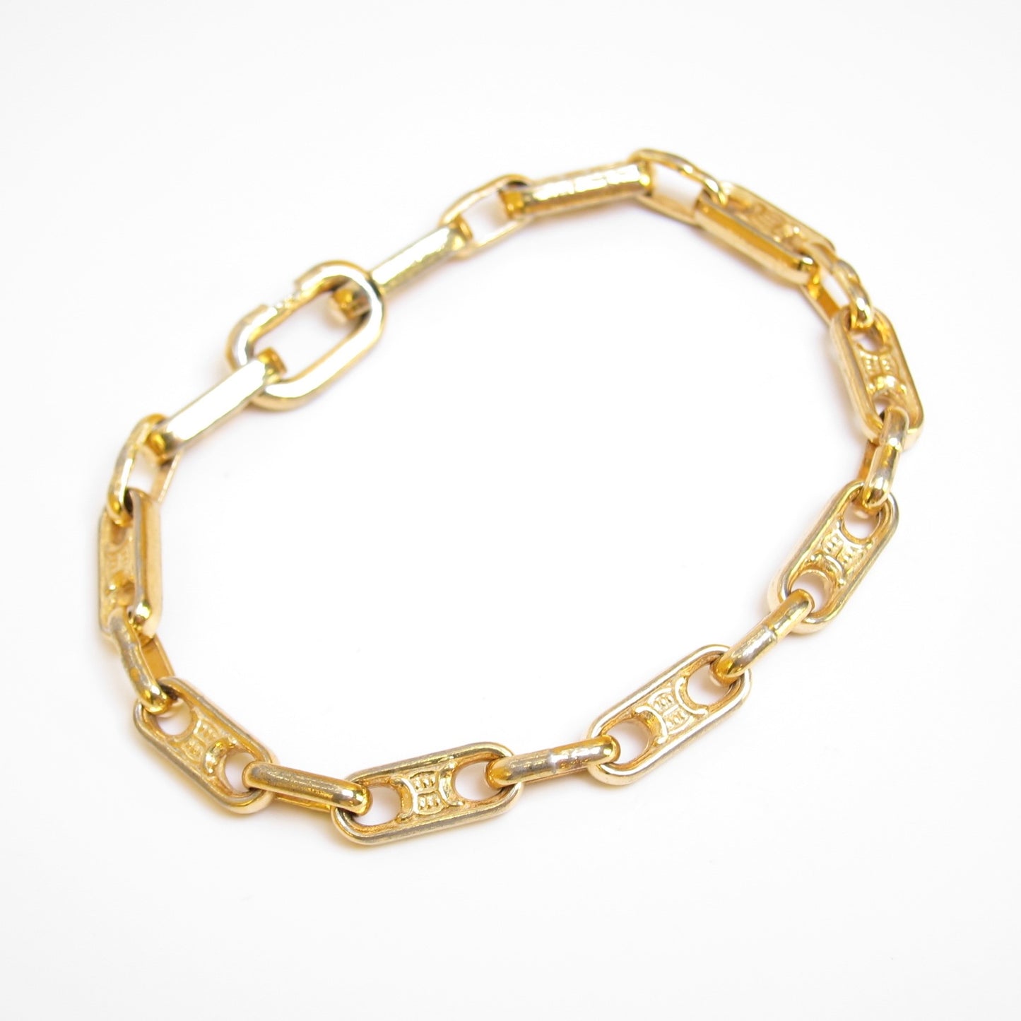 Celine Vintage Maillon Triomphe Chain Bracelet