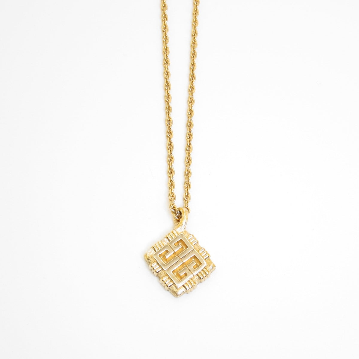 Givenchy Vintage 4G Diamond Pendant Necklace