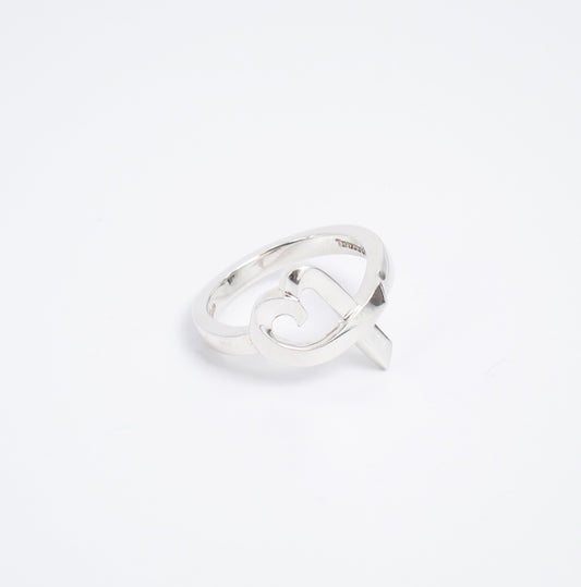 Tiffany Vintage Loving Heart Silver Ring