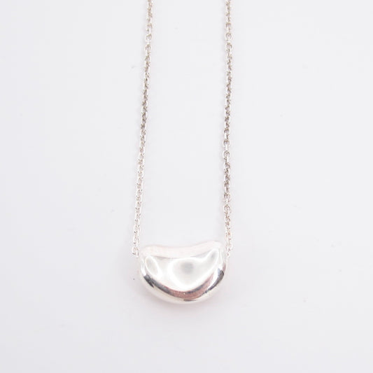 Tiffany Vintage 925 Silver Bean Pendant Necklace