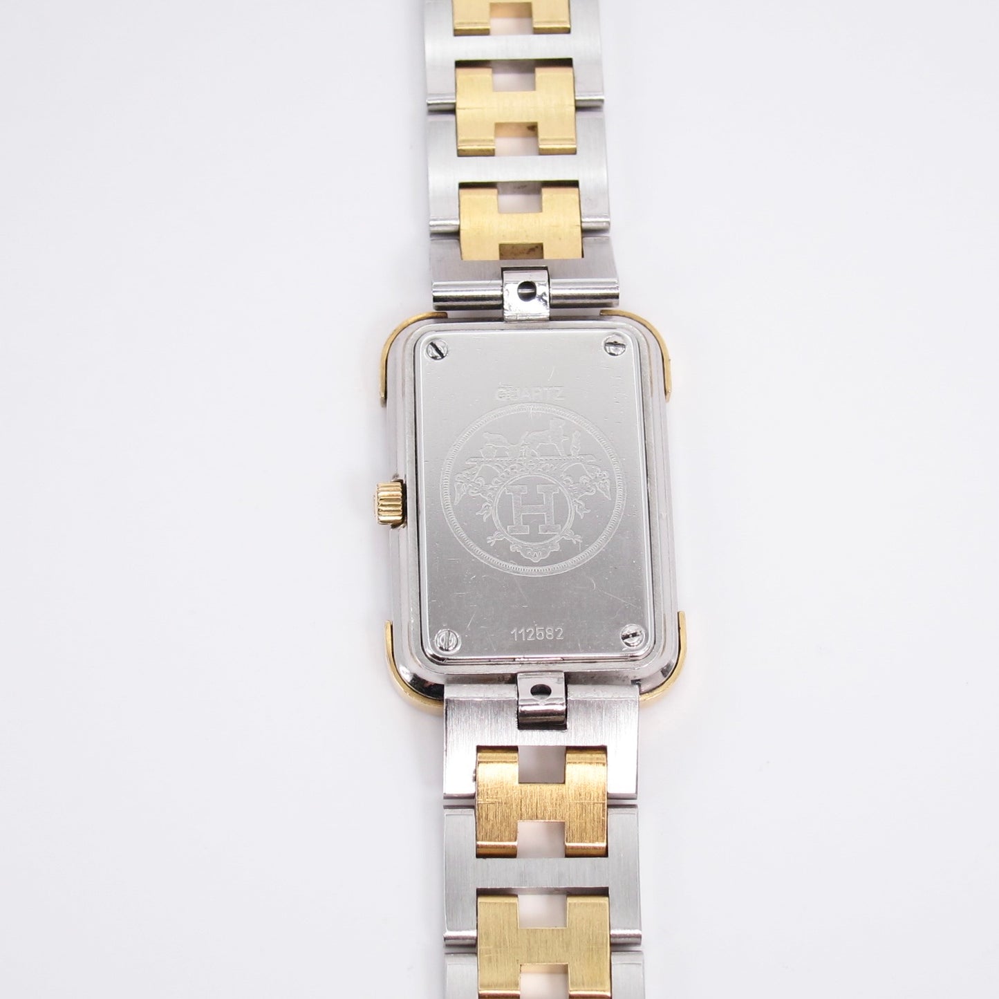 Hermes Vintage Croisiere White Face with H Bracelet Two Tone Watch